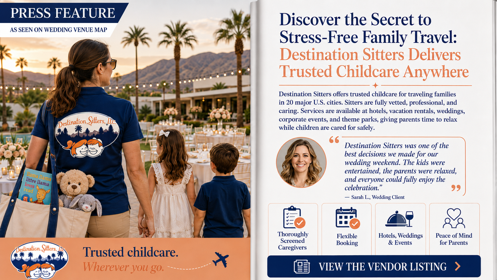 Wedding Venue Map profile for Destination Sitters wedding vendors listing