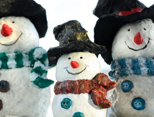 Paper Mache Snowman