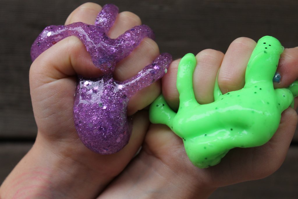 Make your own glow in the dark glitter using only TWO ingredients- how fun!