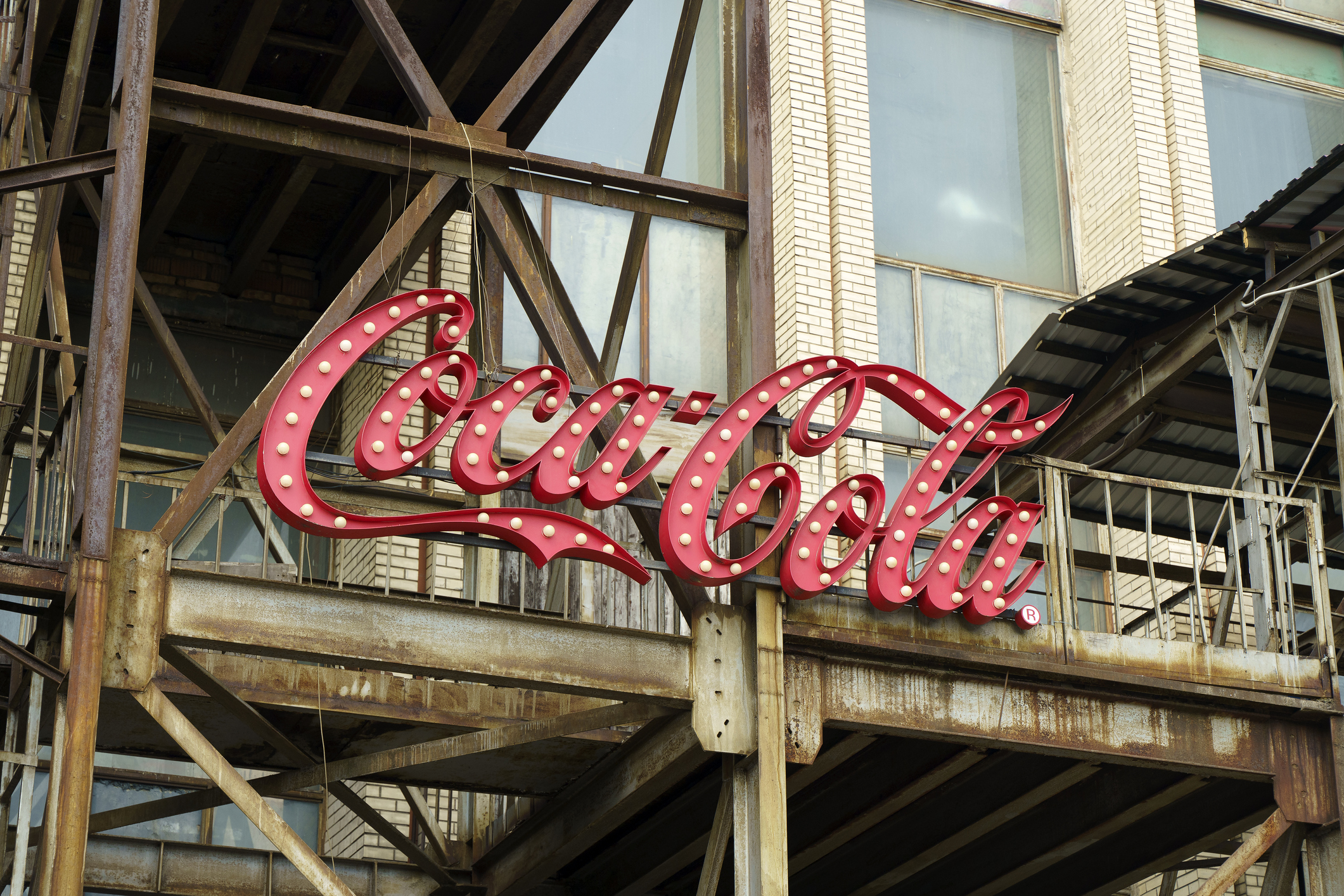 Vintage Coca-Cola sign. Atlanta, GA.