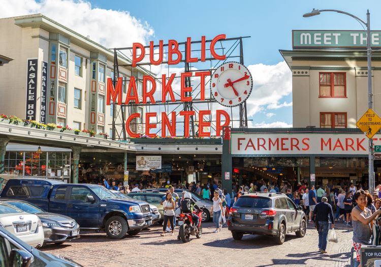 Farmers Market Center - Public Market Center in Seattle, WA.